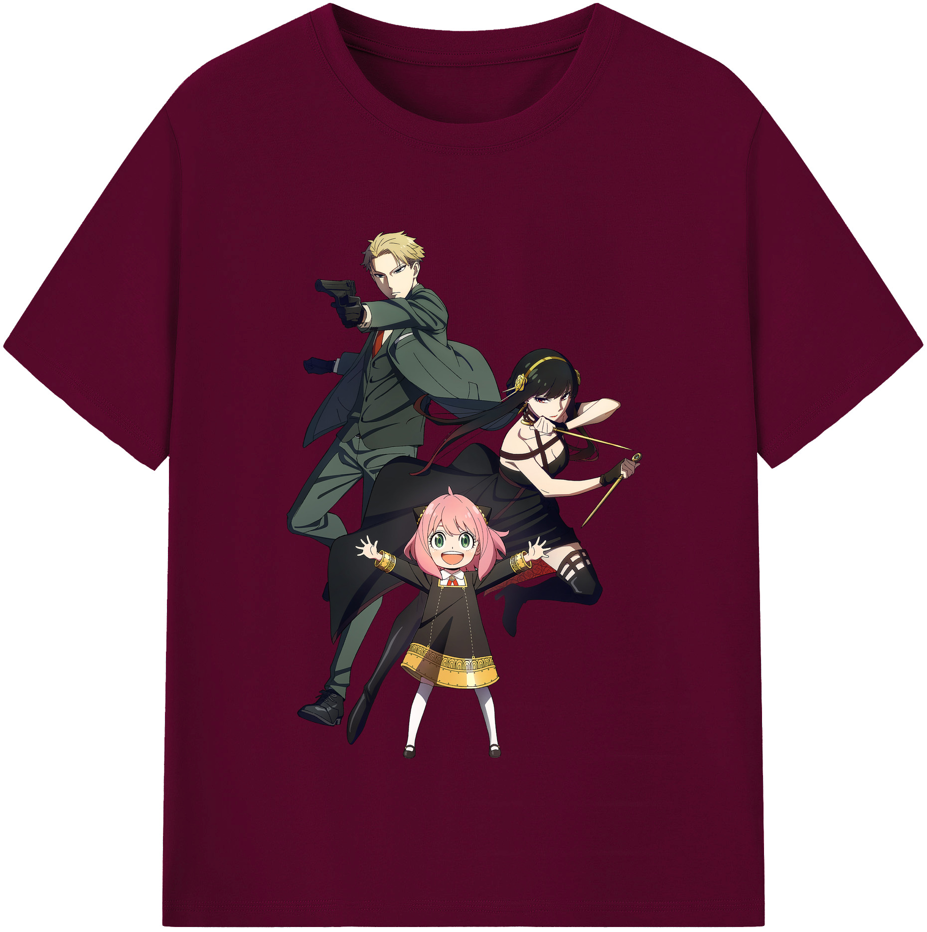 （画像用） SPY×FAMILY间谍家家酒 レディースカジュアルプリントTシャツ（綿100％）